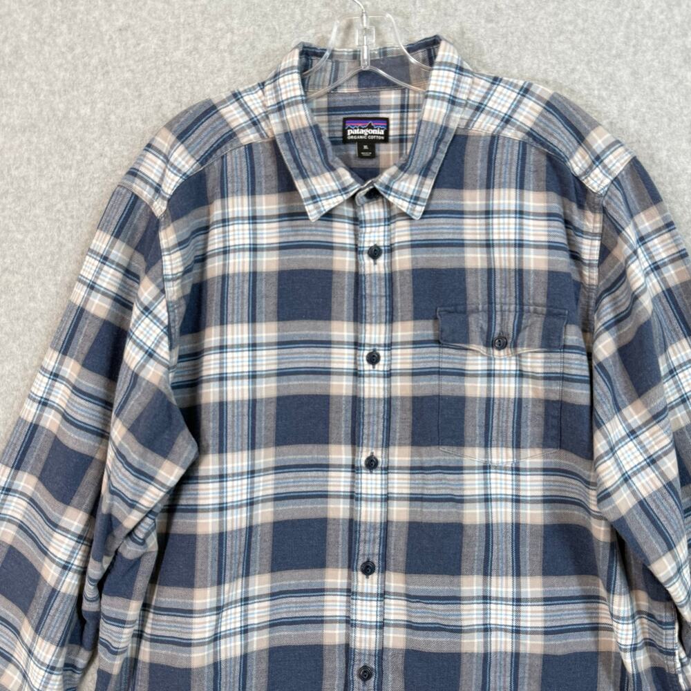 Patagonia Lightweight Fjord Flannel Shirt Size XL Organic Outdoor Hiking 54020